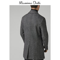 Massimo Dutti 02407292802-23 男士人字斜纹双排扣纯羊毛大衣  54