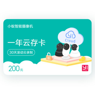 YI 小蚁 智能摄像机云存卡 一年云存储