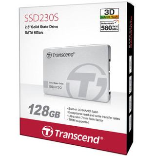  Transcend 创见 SSD230系列 3D NAND Flash SATA3 固态硬盘 128GB