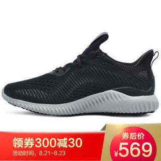 adidas 阿迪达斯 BY4264 alphabounce em m 男子跑步鞋 (42、黑白)