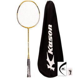 凯胜（KASON）力量型羽毛球拍全碳素碳纤维单拍ForceT210金色（已穿线） *7件
