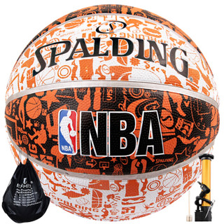 SPALDING 斯伯丁 涂鸦系列 7号橡胶篮球 73-722Y