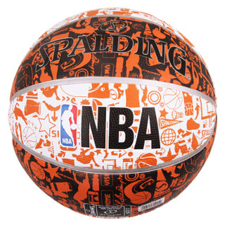 SPALDING 斯伯丁 涂鸦系列 7号橡胶篮球 73-722Y