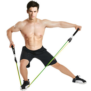 凯速拉力器健身弹力绳拉力绳扩胸训练带臂力健身绳阻力带45磅套装KS15标准版