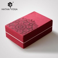哈他瑜伽砖高密度环保瑜伽辅助用具艾扬格瑜珈舞蹈工具泡沫砖 脂红