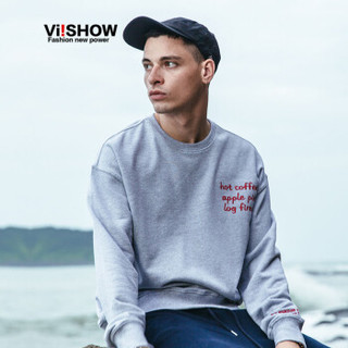 viishow 威秀 WD1699173 男士字母刺绣印花休闲卫衣