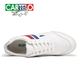 CARTELO 卡帝乐鳄鱼 KDL160712 男士运动板鞋 白色 41