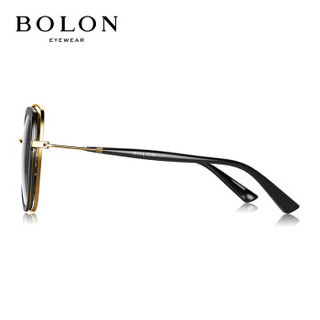 暴龙BOLON太阳镜女款安妮海瑟薇同款经典时尚太阳眼镜蝶形框墨镜BL6038C10