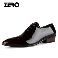 ZERO 93057 男士尖头商务皮鞋 酒红 43