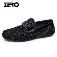  ZERO Z81900 男士懒人套脚休闲鞋 黑色 40