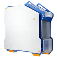  迎广（IN WIN）H-Frame 蓝色 开放式机箱（支持ATX主板/支持水冷/铝合金/侧透/USB3.0 *2+USB2.0*1/限量版 ）