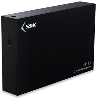 飚王（SSK）HE-G3000 3.5英寸移动硬盘盒 USB3.0 SATA串口 台式机硬盘外置盒 黑色