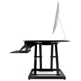 宜客莱（ECOLA）站立式办公升降台折叠移动笔记本工作台坐站两用笔记本显示器支架 D300BK 黑色