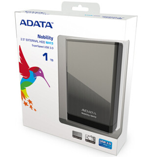 ADATA 威刚 NH13 1TB 2.5英寸 USB3.0移动硬盘 黑色