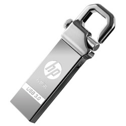 惠普（HP）64GB USB3.0 U盘 x750w 金属黑 高速安全金属钩头