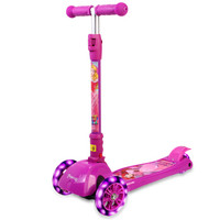 迪士尼(Disney)儿童滑板车四轮闪光摇摆车可折叠升降脚踏车公主DCA71106-D