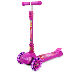 迪士尼(Disney)儿童滑板车四轮闪光摇摆车可折叠升降脚踏车公主DCA71106-D *3件