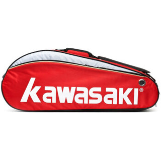 川崎KAWASAKI 羽毛球包 独立鞋袋单肩包 6支装 TCC-047 红色