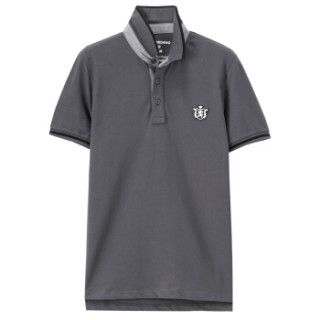GIORDANO 佐丹奴 01016242 男士短袖POLO衫 05标志灰色 170/96A
