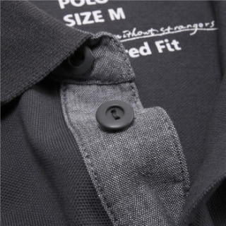 GIORDANO 佐丹奴 01016242 男士短袖POLO衫 05标志灰色 170/96A