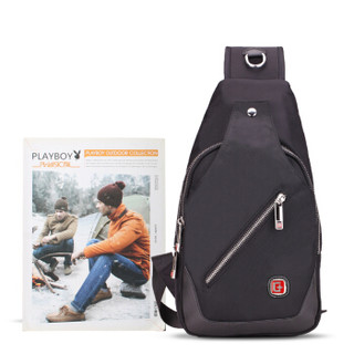 SWISSGEAR胸包 多功能时尚潮流胸包单肩包运动背包 防水旅行包斜挎包iPad包 SA-9866黑色