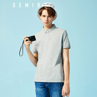 Semir 森马 19038001245 男士polo衫 中花灰 S