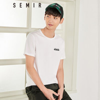 Semir 森马 19048001209 男士圆领短袖T恤 漂白 XS