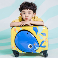 GINZA 银座 GNZA）儿童行李箱拉杆箱 学生旅行箱L-1505-1 18英寸黄色