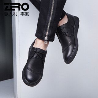 ZERO R81081 男士休闲系带皮鞋 黑色 42