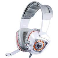  SOMiC 硕美科 G910 游戏耳机 白橙色