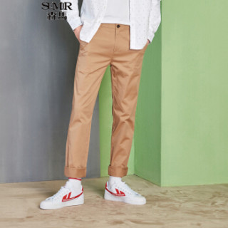 Semir 森马 13316271201 男士纯色修身休闲长裤 卡其 36