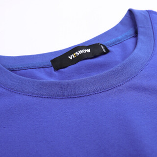 ViiSHOW TD1284182 男士短袖T恤 蓝色 XXL