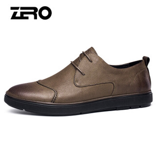 ZERO R81081 男士休闲系带皮鞋 卡其 42
