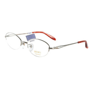 SEIKO 精工 HO-2058-02 银色金属半框光学眼镜框架