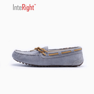 InteRight 男士豆豆鞋 (42、灰色)