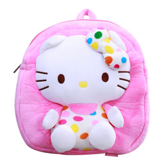  Hello Kitty 凯蒂猫 儿童毛绒书包 粉色波点