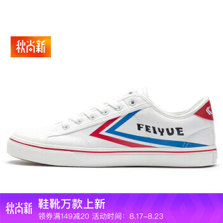 FEI YUE 飞跃 DF/1-573 中性复古帆布鞋 (白红蓝、41)