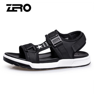 ZERO R82092 男士休闲露趾凉鞋 黑色3 42