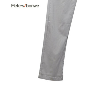  Meters bonwe 美特斯邦威 748034 男休闲精致修身长裤 高层灰 190/98