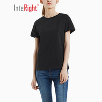 InteRight 7479249 女士圆领短袖T恤 黑色 M