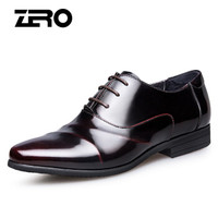 ZERO A73102 男士正装尖头皮鞋 酒红 42