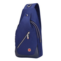 SWISSGEAR胸包 多功能时尚潮流胸包单肩包运动背包 防水旅行包斜挎包iPad包 SA-9866蓝色