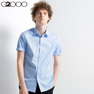 G2000 男士休闲短袖衬衫 00045201 (04/175、淡蓝色/62)