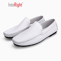 InteRight 男士一脚蹬豆豆鞋 (41、白色)