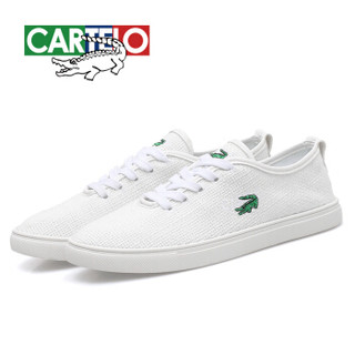 CARTELO KDL516 男士系带帆布鞋 白色 39