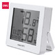 deli 得力 得力(deli)LCD带时间闹钟电子温湿度计 婴儿房室内温湿度表 白色8813