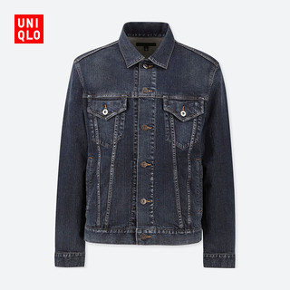 UNIQLO 优衣库 409314 男士牛仔外套 (深蓝色、165/84A(S))