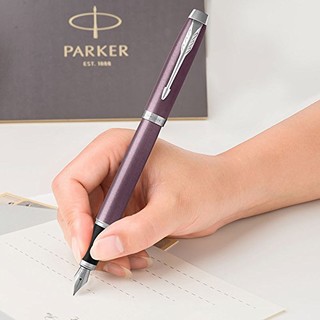 PARKER 派克 IM 17款 丁香紫白夹钢笔+新款墨水 (丁香紫、0.5mm、礼盒装)