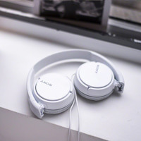 SONY 索尼 MDR-ZX110AP 耳罩式头戴式有线耳机 白色