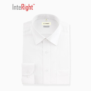 InteRight 男士100支棉机洗免烫衬衫 白色 40码